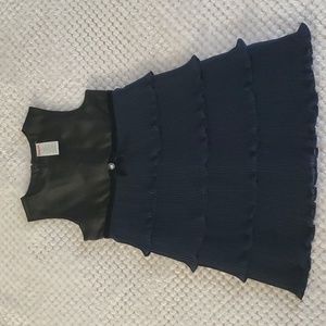 Gymboree girls ruffled dress black/navy size 3